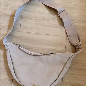 July Beige Canvas Crossbody Sling Bag